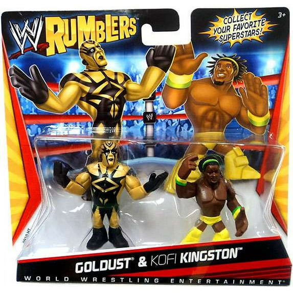 Goldust & Kofi Kingston Yellow Outfit Mini Figure 2-Pack WWE Wrestling