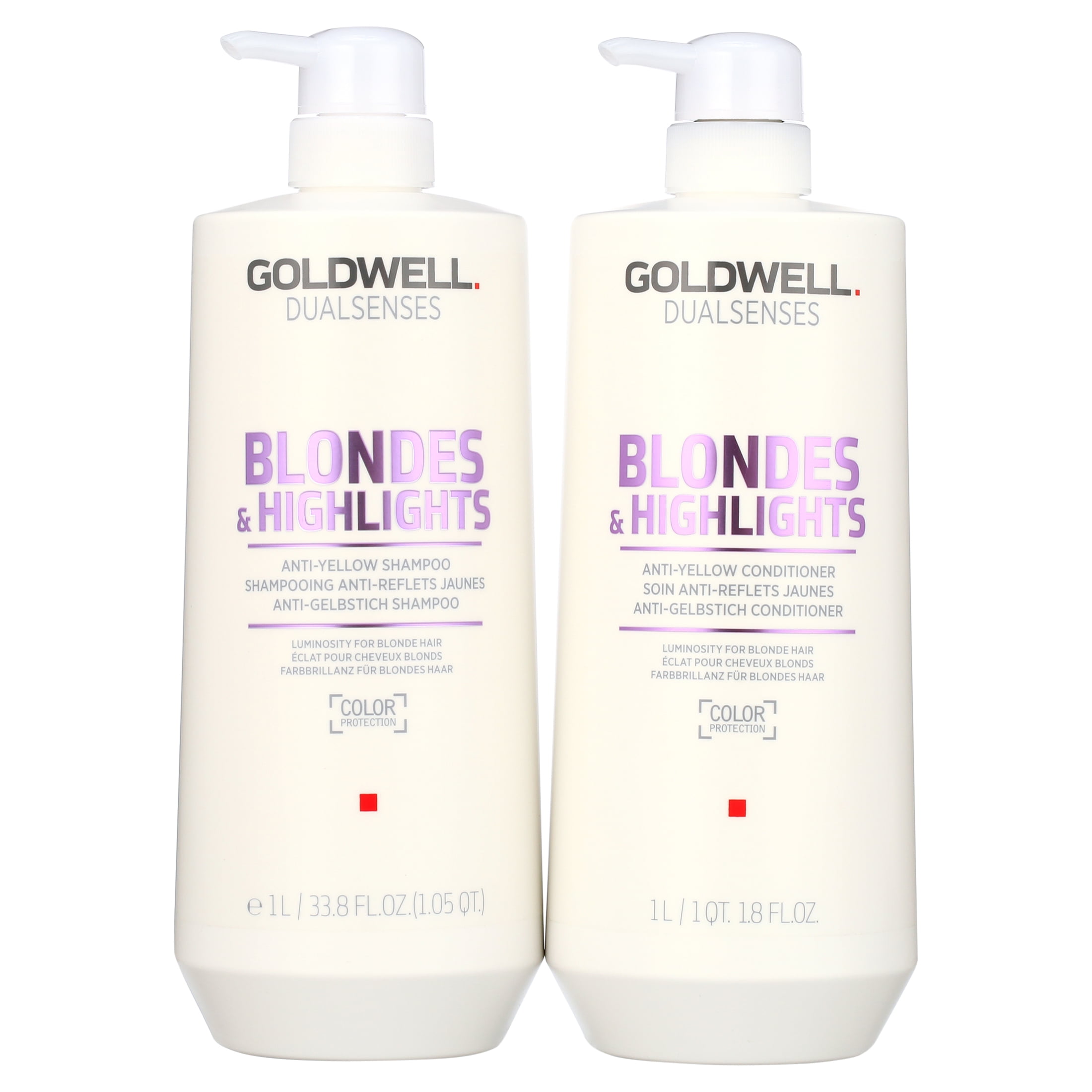 Goldwell Dualsenses Blonde Highlights Anti-Yellow Shampoo&Conditioner Liter Set