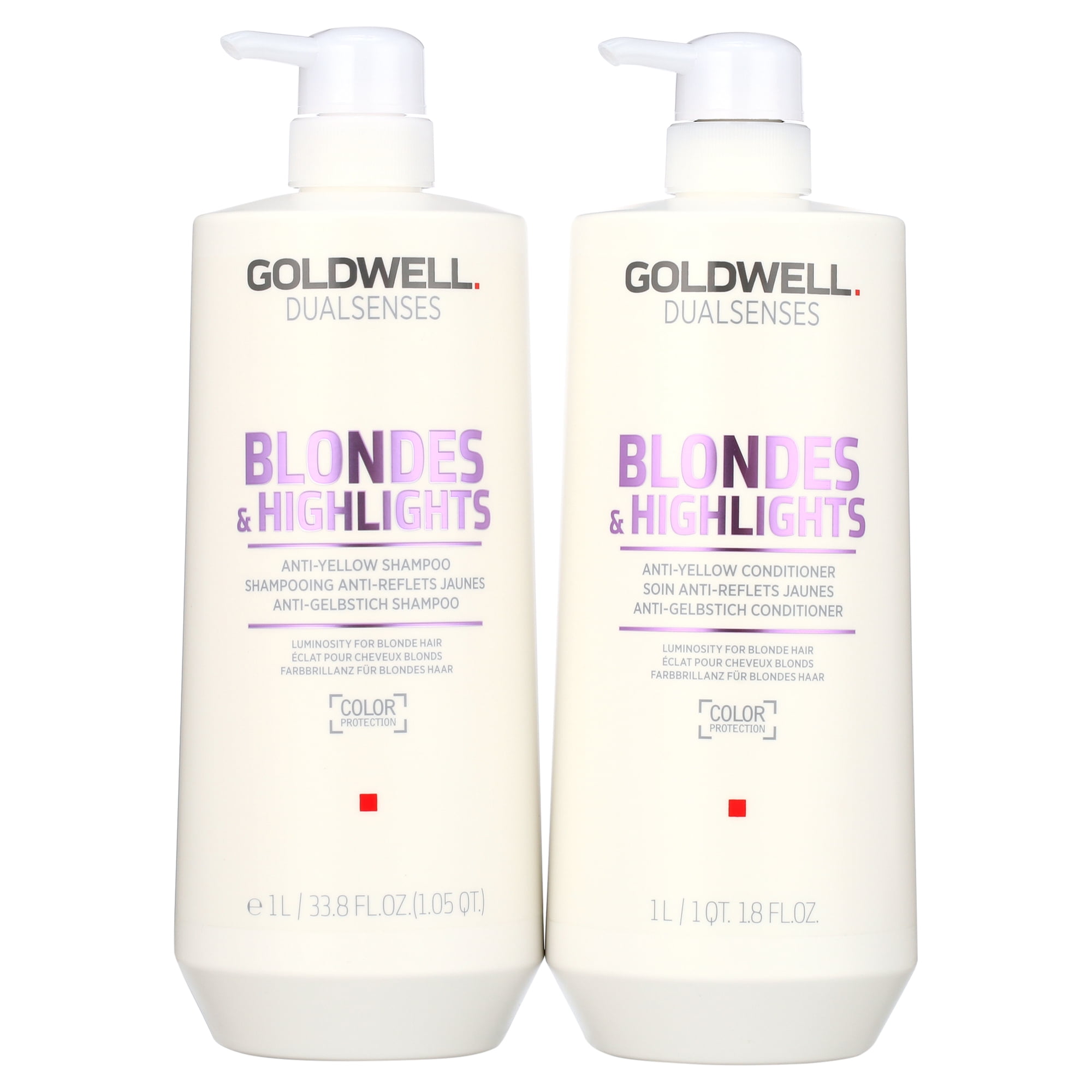Goldwell Dualsenses Blonde Highlights Anti-Yellow Shampoo&Conditioner Liter Set