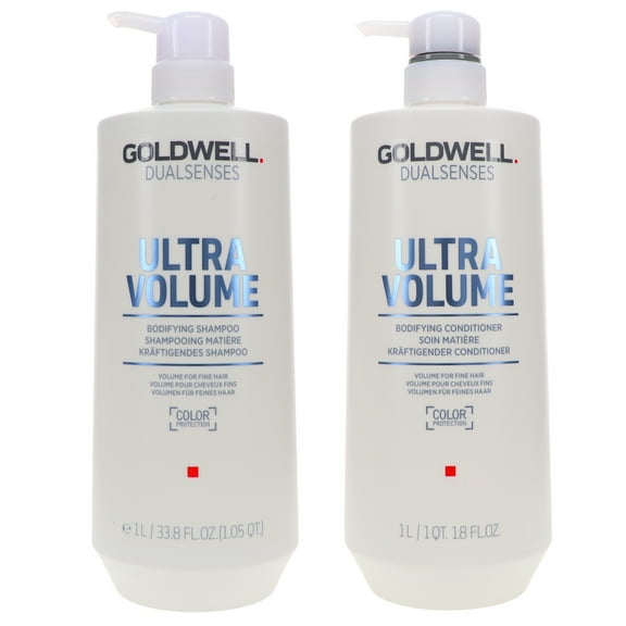 Goldwell Dualsenses Ultra Volume Bodifying Shampoo 33.8 oz & Ultra Volume Bodifying Conditioner 33.8 oz Combo Pack