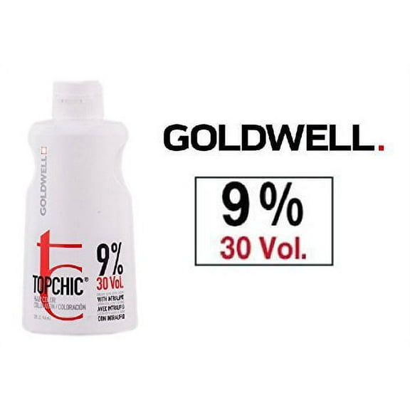 Goldwell Topchic Hair Color Coloration Cream Developer Lotion (includes Sleek Tint Brush) 32 oz (6% / 20 Volume)
