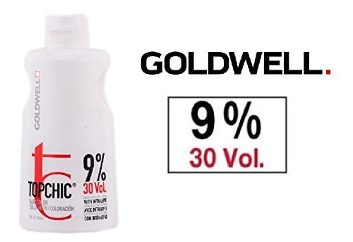 Goldwell Topchic Hair Color Coloration Cream Developer Lotion (includes Sleek Tint Brush) 32 oz (9% / 30 Volume)