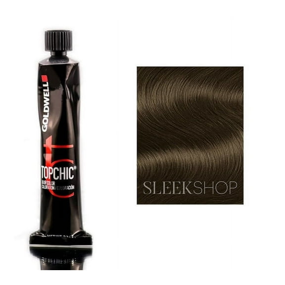 Goldwell Topchic Professional Hair Color (2.1 oz. tube), 7NA, Mid Natural Ash Blonde, Pack of 1 w/ Sleek Teasing Comb