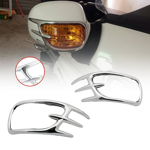 Goldwing Chrome Fairing Mirror Back Accent Grilles Fit for Honda GL1800 2001-2011 Chrome