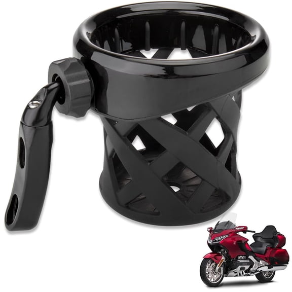 Goldwing GL1800 Motorcycle Handlebar Cup Holder Water Bottle Drink Holder Compatible with Honda Gold Wing GL 1800 Trike 2001-2021 F6B 2013-2021 (A-Black H-4.1inch)