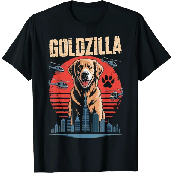 Goldzilla - Golden Retriever Dog Owner Canine Lover T-Shirt Size S-5XL