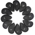 thumbnail image 1 of Golf 12pcs PU Thick Synthetic Leather Golf Iron Head Covers Set Headcover Fit All Brands, 1 of 8