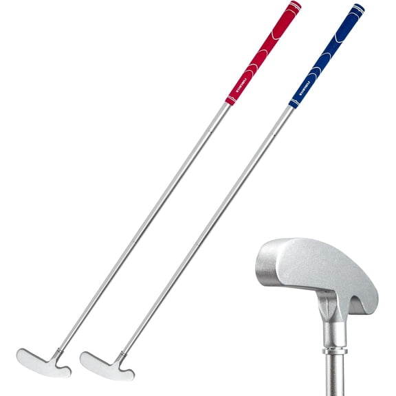 Golf 2PCS/Pack Two-Way Putter Club for Right or Left Handed Golfers Foldable Alloy Rod Head Adults Golf Putter - 34" Length