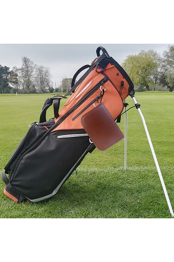 Golf Accessories Bag Leather Multifunctional Large Capacity for Rangefinders Tees Markers Club Covers Compact Portable Easy Carry Fits Golf Bag Stylish Course Organizer and Premium Craftsmanship