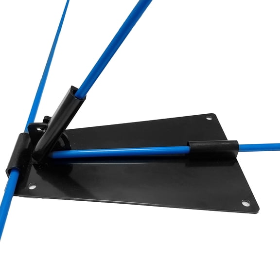 Golf Alignment Stick Holder Plane Swing Training Aid with Arm Band,360 Degree Adjustable Metal Stick Base, Practice Plate