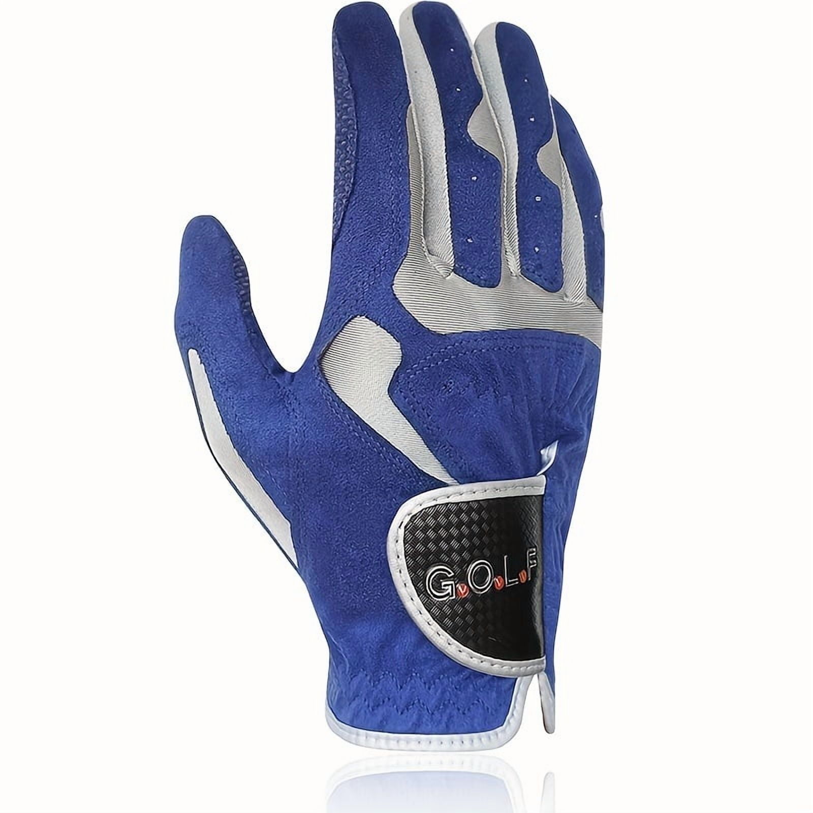 Golf Anti-Slip Gloves for Men, Super Thin and Comfortable, Breathable, for Driving and Outdoor Sports, Blue, Left and Right Gloves