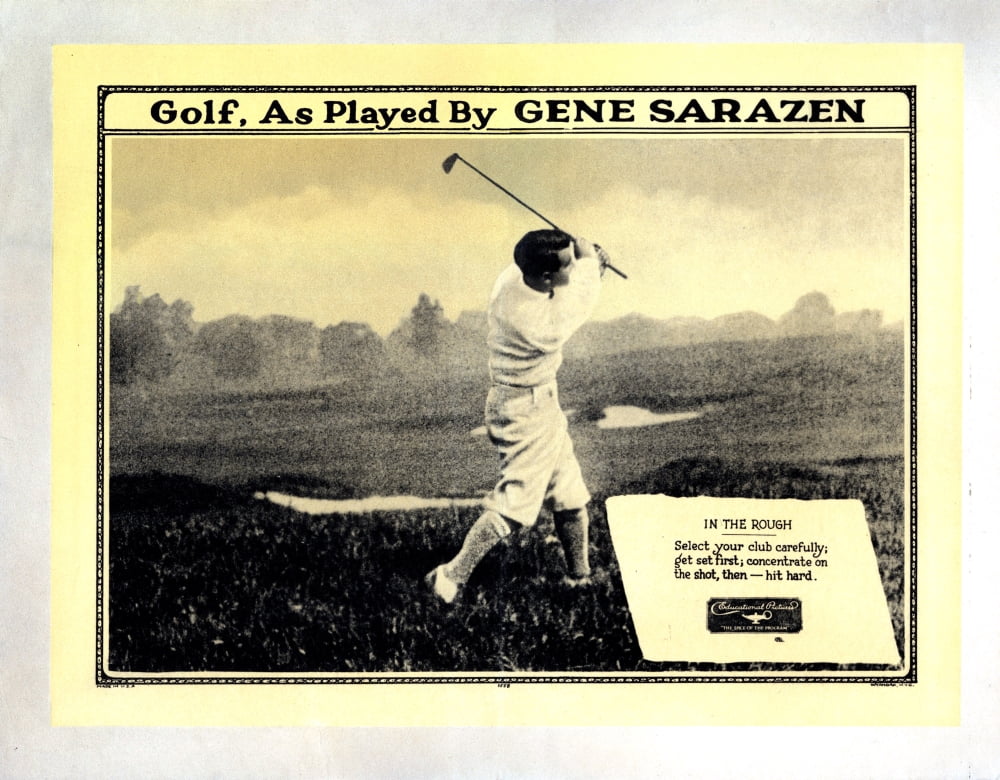 Golf As Played By Gene Sarazen Canvas Art - (28 x 22)