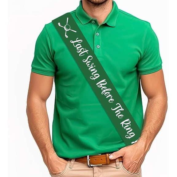 Golf Bachelor Party Sash, Last Swing Before The Ring Golf Bachelorette Bridal Shower Sash, Golf Wedding Engagement Sports Theme Party Bride to Be Decorations Supplies