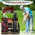 thumbnail image 1 of Golf Bag Cart Wood Freestanding Adjustable Multi-Use Golf Shelf,Golf Push Cart, 1 of 5