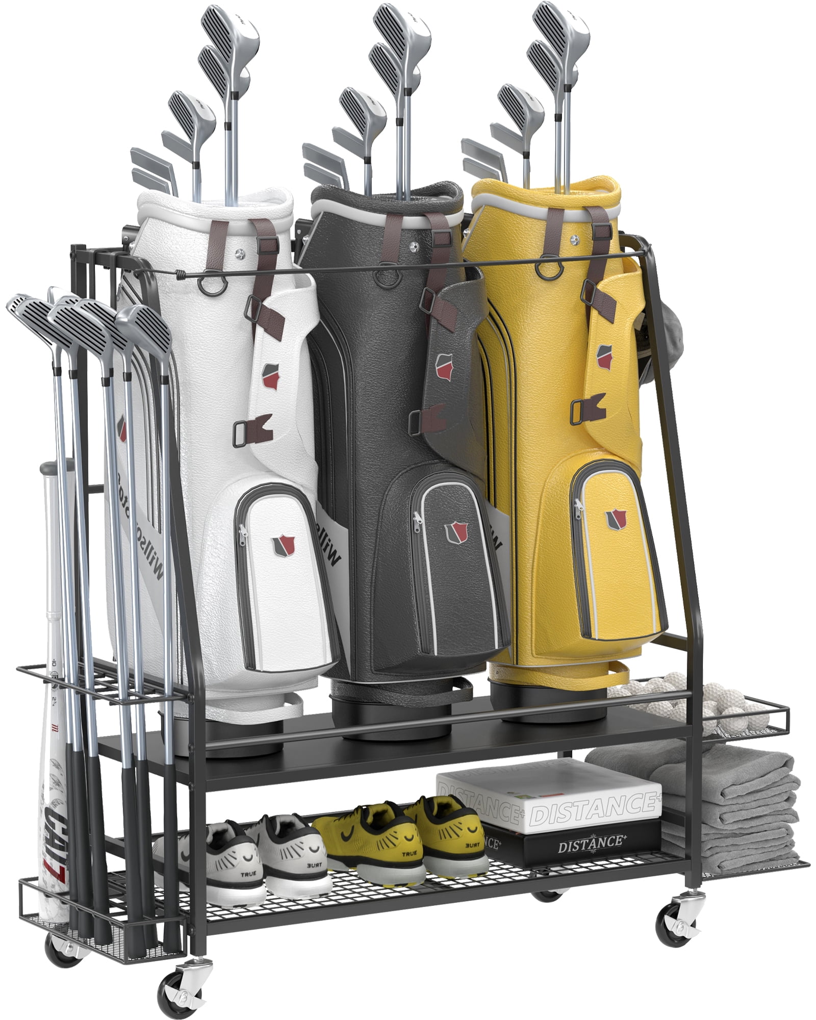 Golf Bag Organizer, Golf Organizer for Garage, Golf Bag Storage Rack for Garage