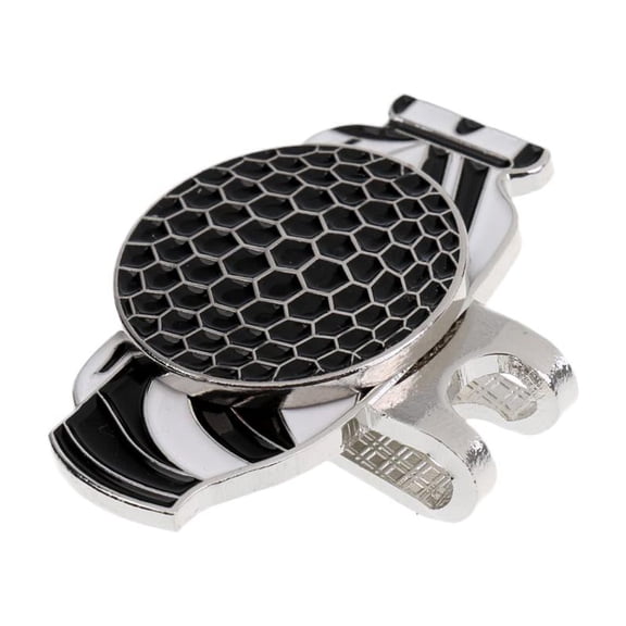 Golf Bag Pattern Alloy Golf Ball Marker with Hat & Visor Clip Lightweight Portable