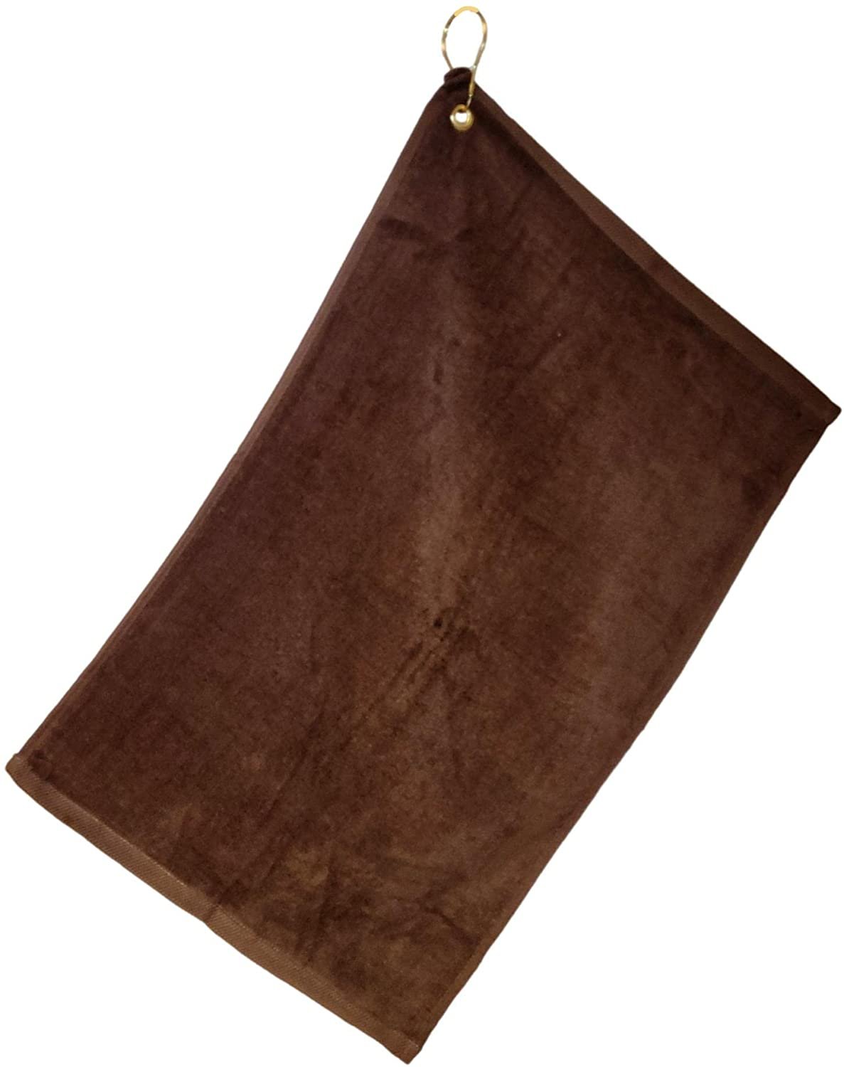 Golf Bag Towel with Clip Brown