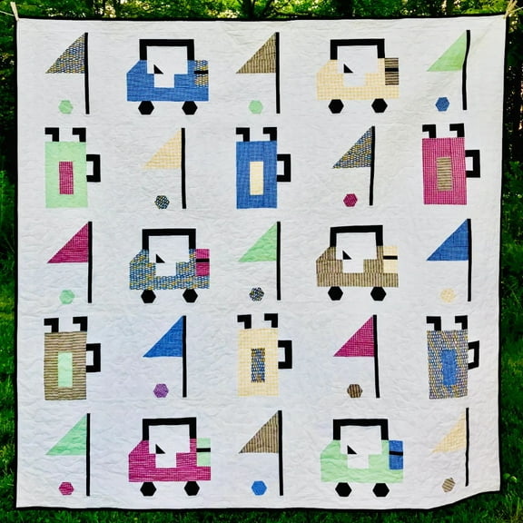 Golf Bags and Flags Quilt Pattern