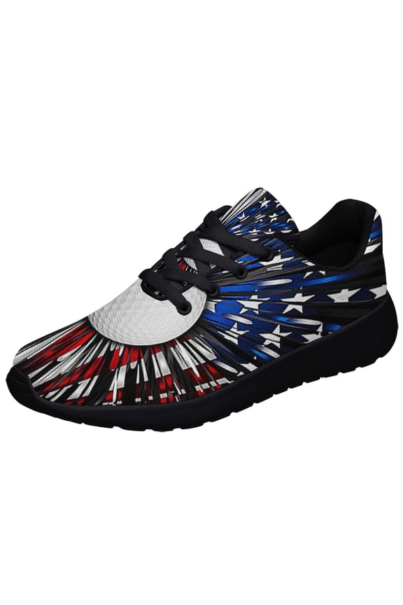 Golf Ball American flag Shoes Sneakers Black Size 6