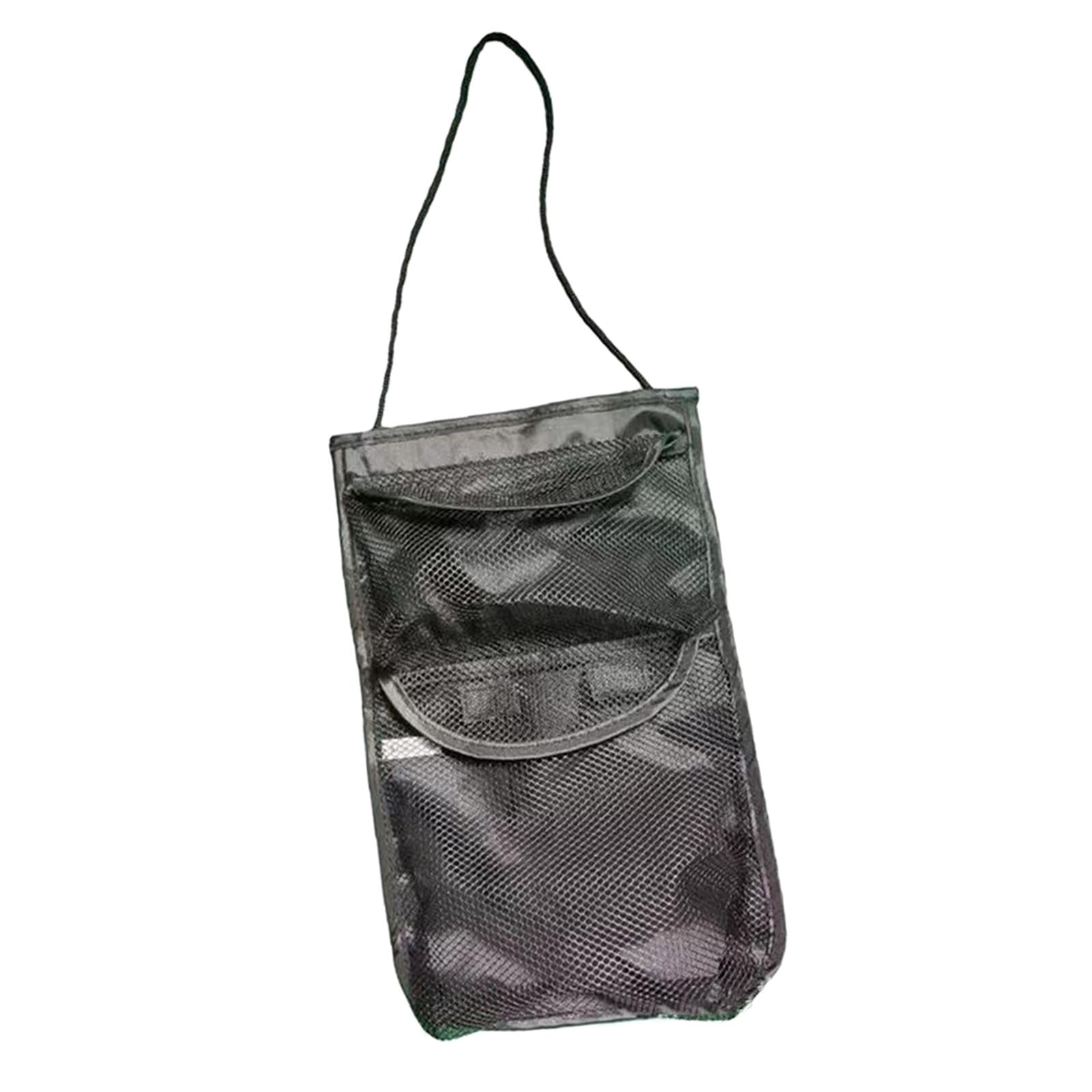 Golf Ball Bag Net Pouch Black Mesh Organizer, Durable Golf Ball Storage