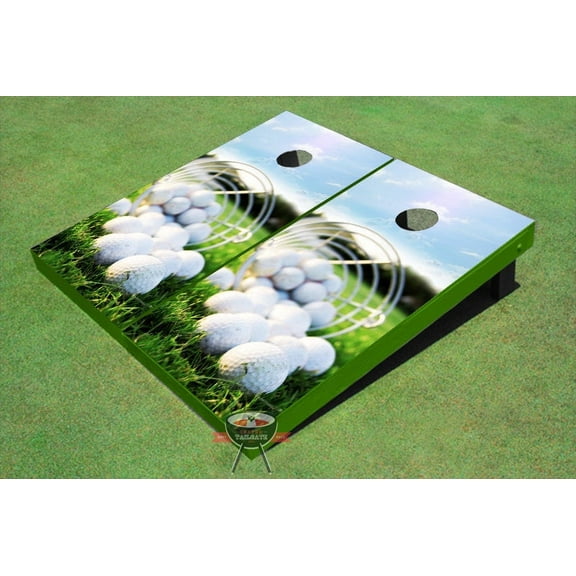 Golf Ball Basket Theme Cornhole Boards