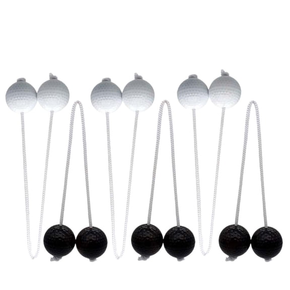 Golf Ball Bolas Set Ladder Ball Toss Game Ladder Toss Game Storage Bag Included Black+White