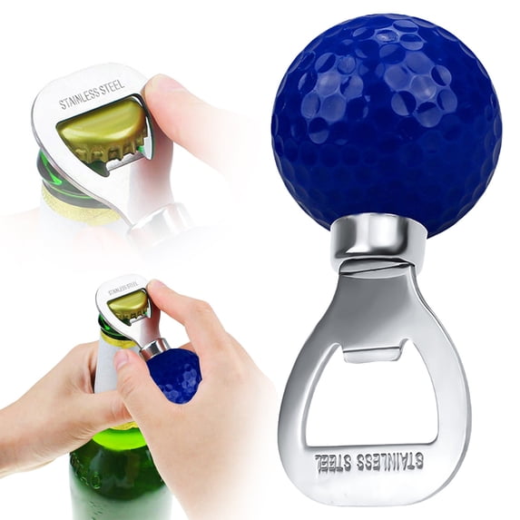 Golf Ball Bottle Opener, Golf Themed Funny Fridge Beer Opener, Golfer Beer Opening Tool, Novelty Gift for Golf Lovers & Beer Enthusiasts, Blue