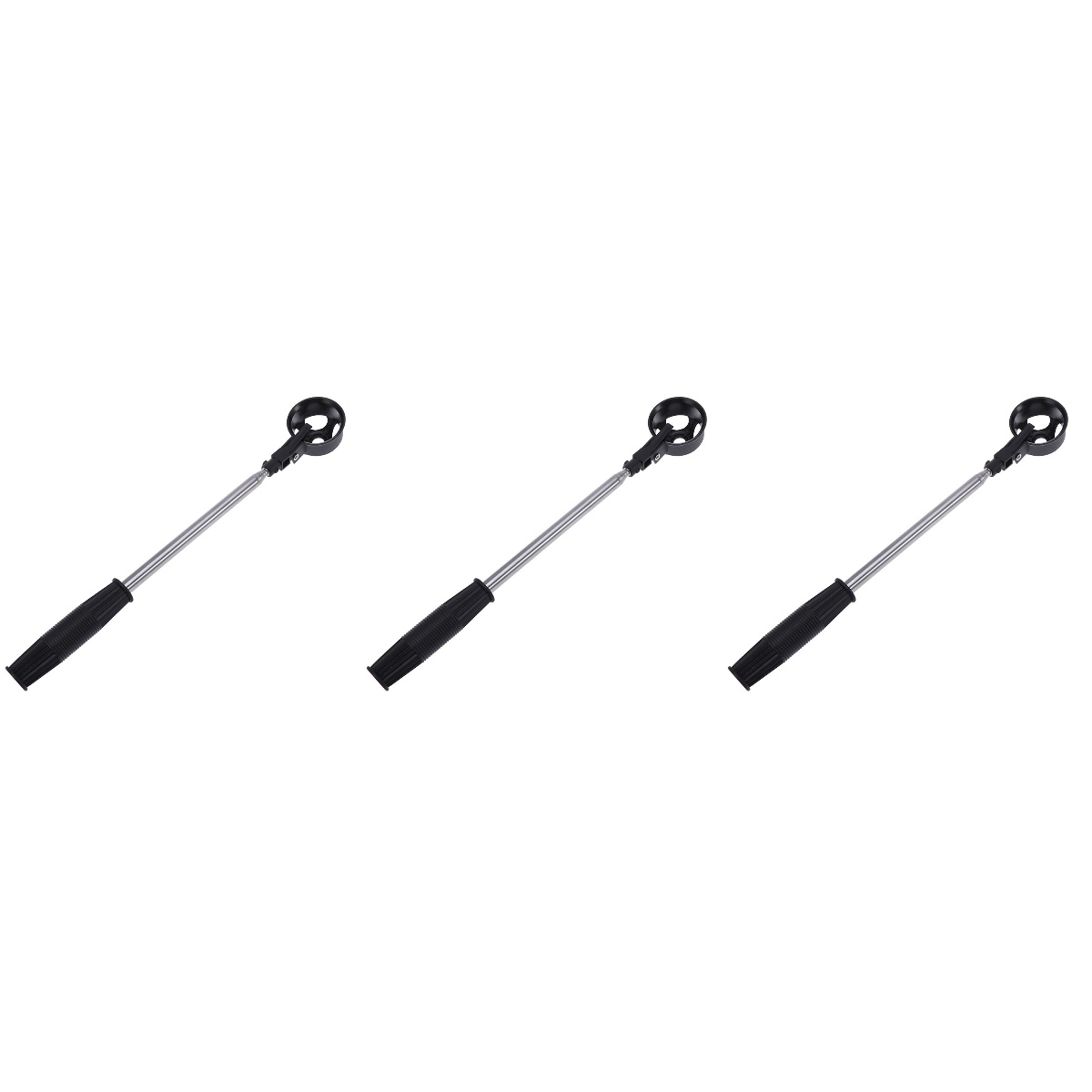 Golf Ball Catcher Grabber 3 Pack Claw Black Plastic Pickup Cup 304 Stainless Steel Shaft