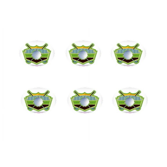 Golf Ball/Clubs 12 - 2 inch Cupcake Edible Frosting Photos