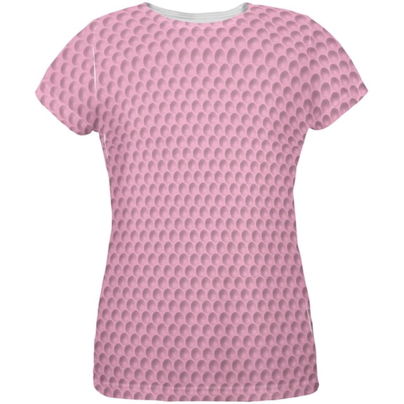 Golf Ball Costume Pink All Over Womens T-Shirt - Large