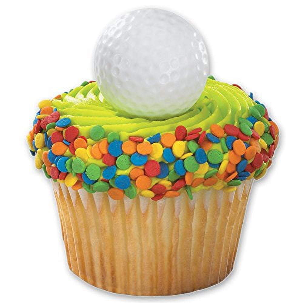 DECOPAC Golf Ball Cupcake Rings - 12 count