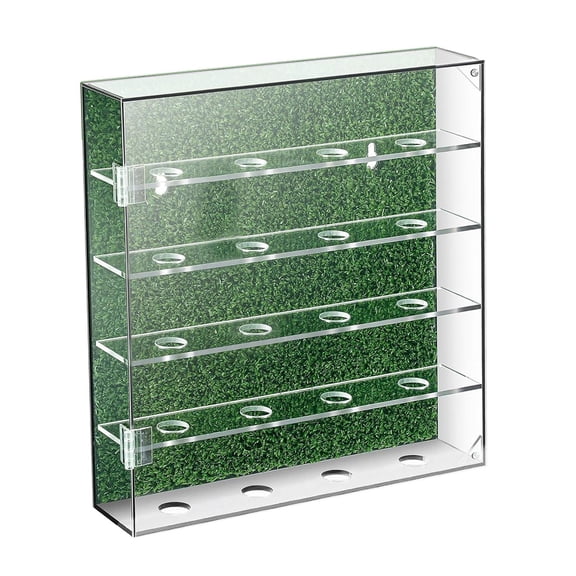 Golf Ball Display Case Rack Stand Clear Acrylic Holds 20 Balls for Home Office and Golfer Collector Gift