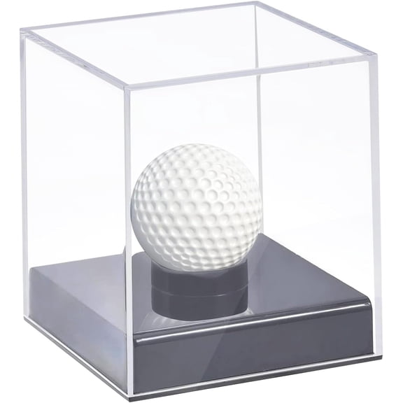 Golf Ball Display Stand Cube Holder Square Transparent Acrylic Baseball Display Case Dustproof Baseball Storage Holder for Ball Display Cube Box 98x98x112mm Clear DIY