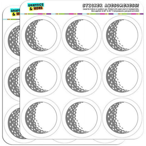 Golf Ball Golfing Golfer 18 2" Planner Calendar Scrapbooking Crafting Stickers