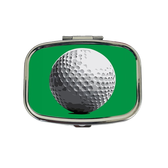 Golf Ball Golfing Sport Small Travel Handbag Pill Box Case
