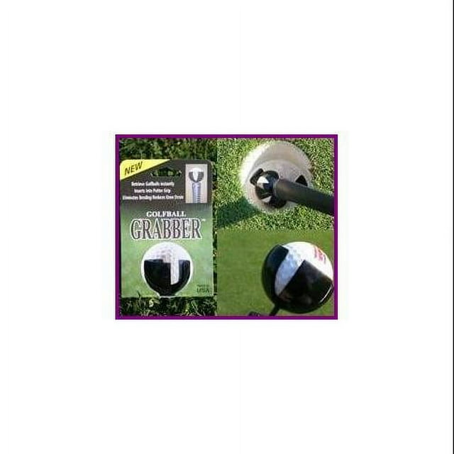 Golf Ball Grabber Insert Into Putter Grip Picks Up Ball