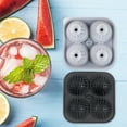 thumbnail image 1 of Golf Ball Ice Maker Mold Black | Silica Gel Whiskey Ice Tray 5.2"x2.3" | Easy Release, Self-Sealing, Built-In Funnel | Long-Lasting Cocktail Chiller for Home Drinks, 1 of 7