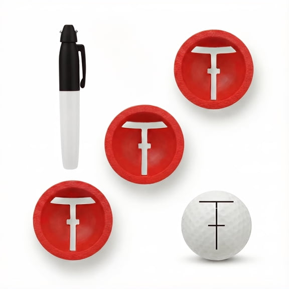 Golf Ball Line Marker Tool Impact Ball Liner, 3-Line Alignment Stencil for Golf Balls(3Pack)