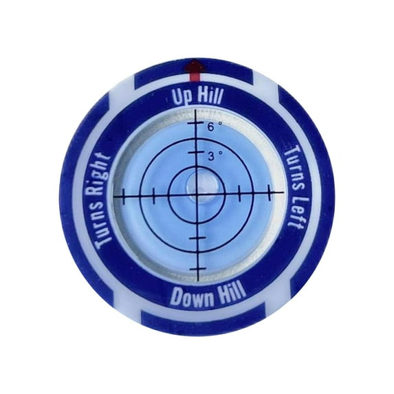 Golf Ball Marker Hat Clip Compact Ball Mark Golf Alignment Reader Tool Golf Gifts Golfer Gift Golf Putting Aid Reader Accessory Useful Blue