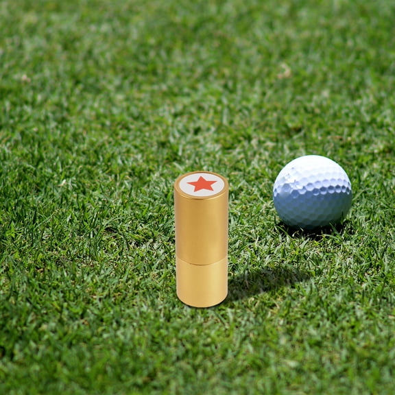Golf Ball Marker Stamp Plastic Reusable Self Inking Tool with Star Design for Precise Golf Ball Tracking