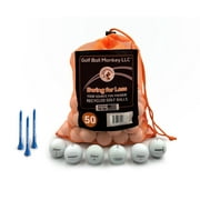 Golf Ball Monkey Cheap Recycled Golf Balls for Titleist Mix White 50 - 4A Golf Balls for Titleist Velocity , TruFeel, Tour Speed, TruSoft, DT Solo,  & Tour Soft Golf Balls w/ Tees and Mesh Bag