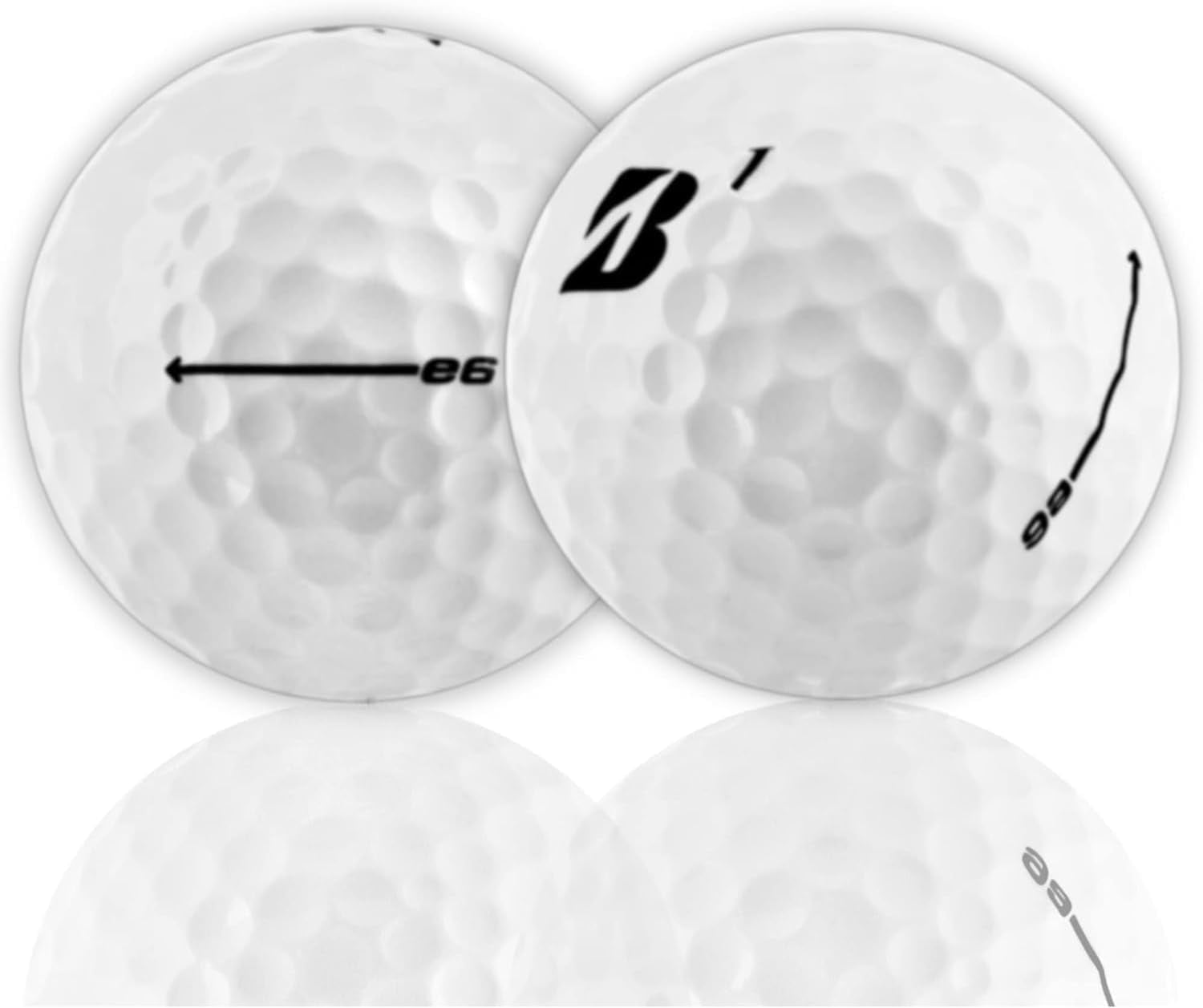 Golf Ball Monkey Cheap Recycled Golf Balls for Bridgestone e6 Golf Balls White Mix of e6 Speed & e6 Soft Golf Balls Recycled for Bridgestone Golf Balls e6 24 Pack - 3A Good Golf Balls for Men, Women