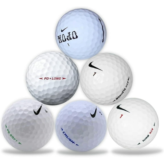 Golf Ball Monkey Cheap Recycled Nike Golf Balls Mix White - 48 Pack in 3A / Good Condition Nike Mojo Golf Balls, RZN Golf Balls, Super Far Crush, Nike PD Soft Golf Balls & Nike PD Long Golf Balls