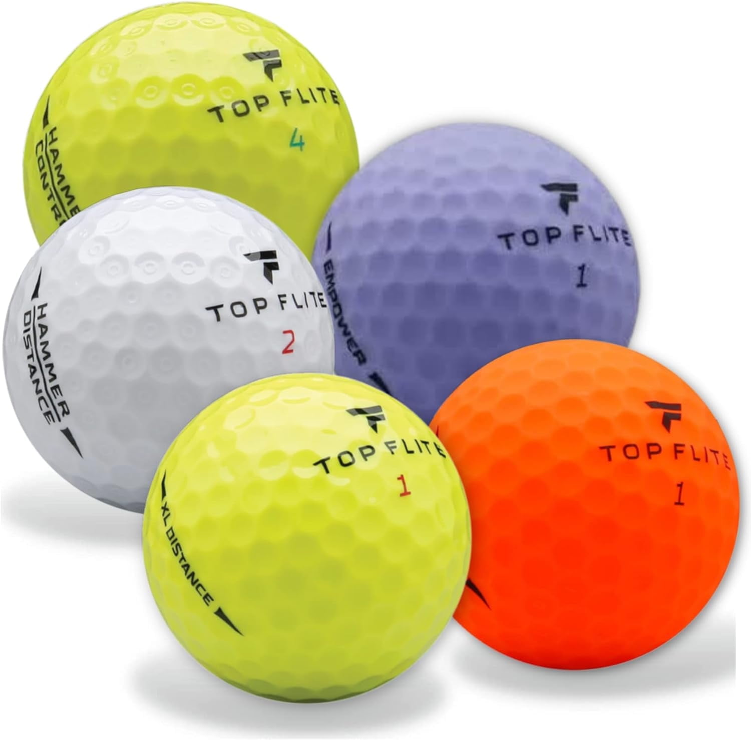 Golf Ball Monkey Cheap Recycled Top Flite Golf Balls Multicolor 50 Pack - Mix of Top Flite XL Golf Balls, Hammer & Empower - Mix of 5A Mint & 4A Near Mint Golf Balls Top Flight Golf Balls for Men