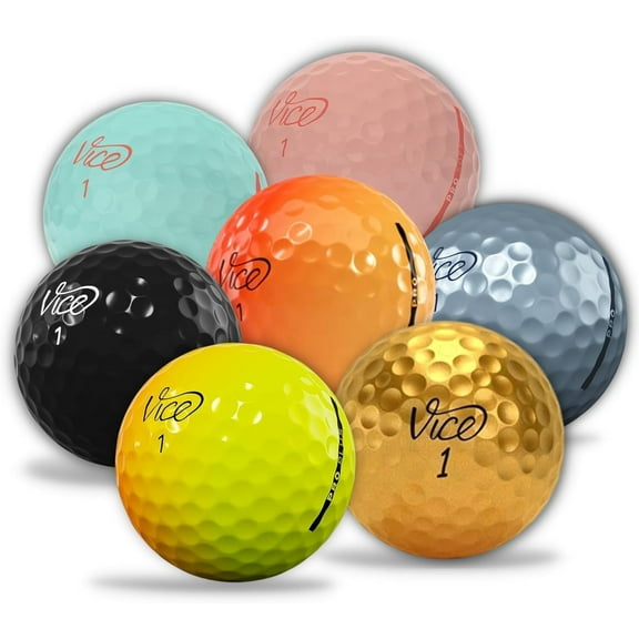 Golf Ball Monkey Cheap Recycled Vice Limited Edition Pro Golf Balls Multicolor 48 Pack - 3A/ Good Condition Vice Shade Golf Balls - Vice Pro Plus Golf Balls, Vice Pro Balls & Vice Pro Soft Golf Balls