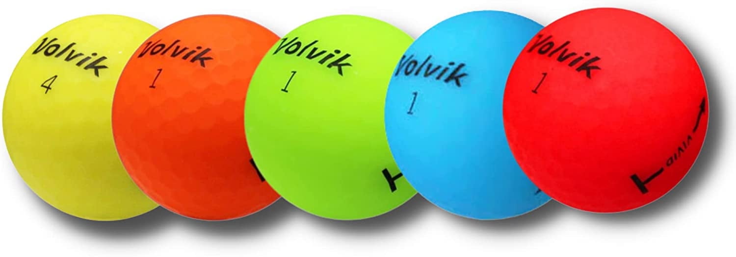 Golf Ball Monkey Cheap Recycled Volvik Golf Balls Matte Neon Multicolored 24 Pack - 5A Volvik Matte Golf Balls Recycled Golf Balls Volvik - Mint Colored Golf Balls Volvik Golf Balls for Men & Women