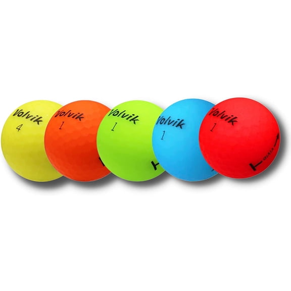 Golf Ball Monkey Cheap Recycled Volvik Golf Balls Matte Neon Multicolored 48 Pack - 4A Volvik Matte Golf Balls Recycled Golf Balls Volvik - Near Mint Colored Golf Balls Volvik Golf Balls for Men