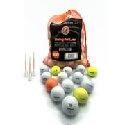Golf Ball Monkey  Cheap Value Line Series  Golf Balls 100 Pack - 4A Golf Balls Recycled Near Mint Golf Balls  w/ 15 Tees and Mesh Carrying Bag