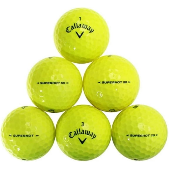 Golf Ball Monkey Recycled Yellow Golf Balls Mix Pro Series Variety 24 - 4A / Near Mint Yellow Callaway Supersoft Warbird, Titleist Trufeel, Taylormade RBZ, Bridgestone e6, Srixon Balls & More