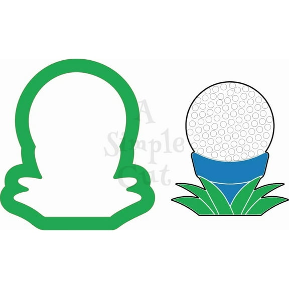 Golf Ball On Tee Cookie Cutter